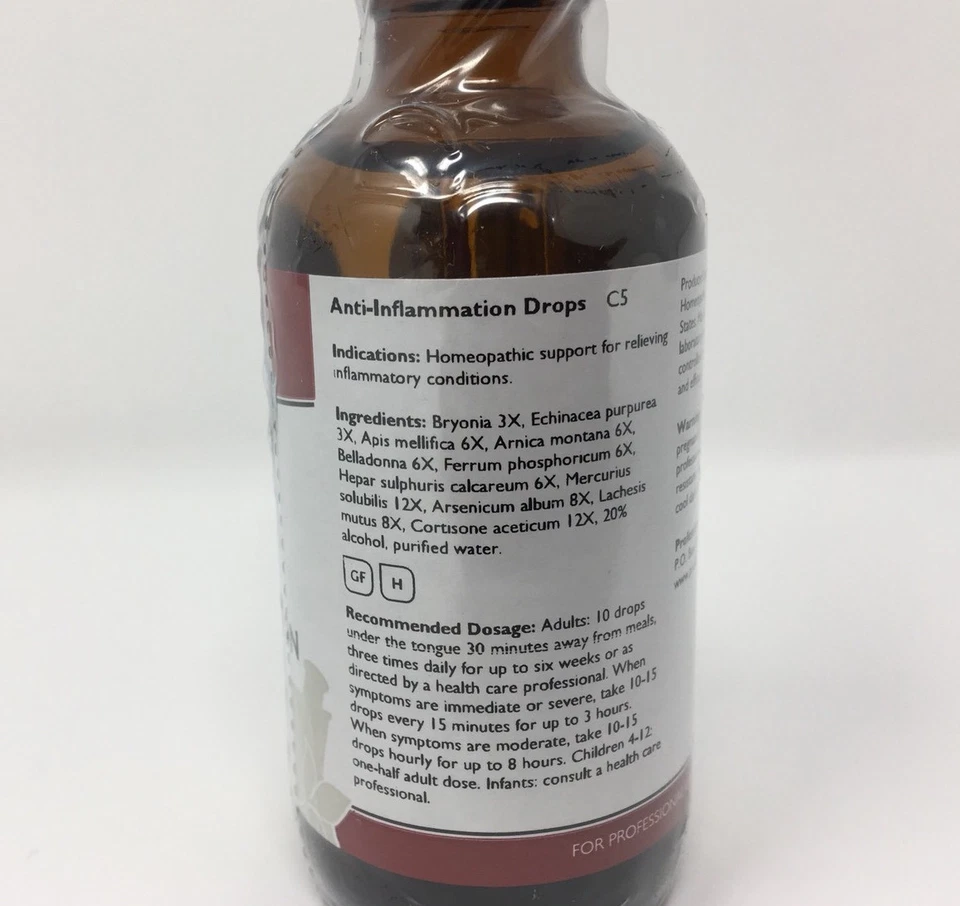 Gotas antiinflamatorias fórmula homeopática de 2 fl oz de fórmulas profesionales Foto 2 de 3