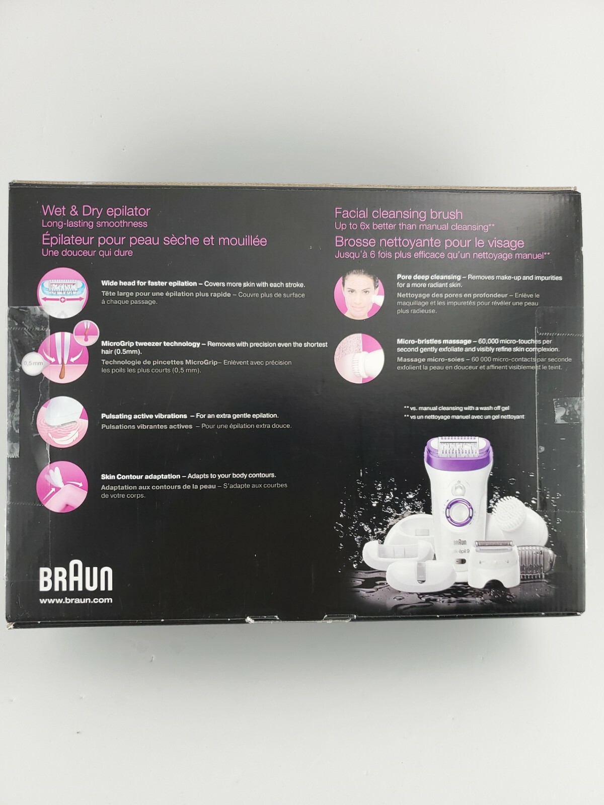 Braun Se9579 Silk Epil 9 Epilator White Purple For Sale Online Ebay