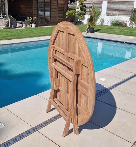 Teak Folding Outdoor Garden Tables - ** Potluck Sale ** - Picture 8 of 8