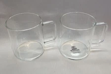 Wilmax England Set of 2  CUP 8 OZ | 250 ML Transparent Thermo Glass Modern EUC