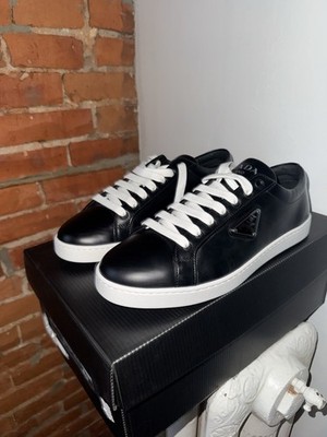 PRADA Black Lace Up Men's Sneakers - Brand New 