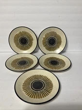 Set 5 Lenox Temper-Ware Percussion Salad Dessert Plates 8" Stoneware - No Chips!