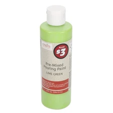 2 Crafts LIME GREEN pre-mixed pouring paint 8 fl oz. bottles LB2s!