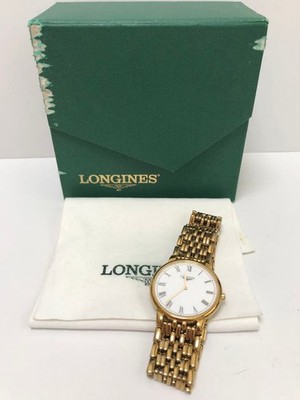 Longines weiße Uhr gebrauchte Batterie aus Japan ersetzt