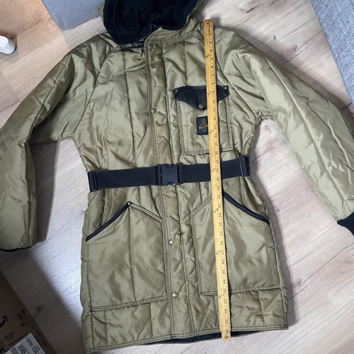 Refrigiwear Parka Jacket Coat Adult Large Tan Hood Vintage NY USA - Picture 9 of 13