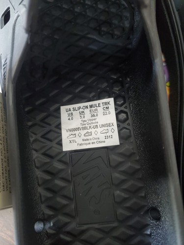 Vans UA Slip-On Mule TRK Unisex Water Sandal Shoes🌊 W5.5/M4 Black - NEW - Picture 9 of 10