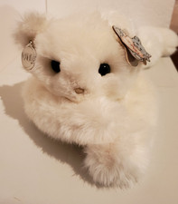 Vintage 1985 White Plush Cat Named "Fluffer" by Gund