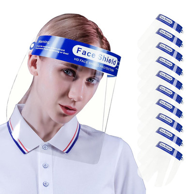 10 Pack Safety Clear Face Shield anti Fog Face Shield for Women & Men Protective