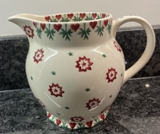 Emma Bridgewater CHRISTMAS Joy Star RED / GREEN 1.5 pint JUG 2016 crazed