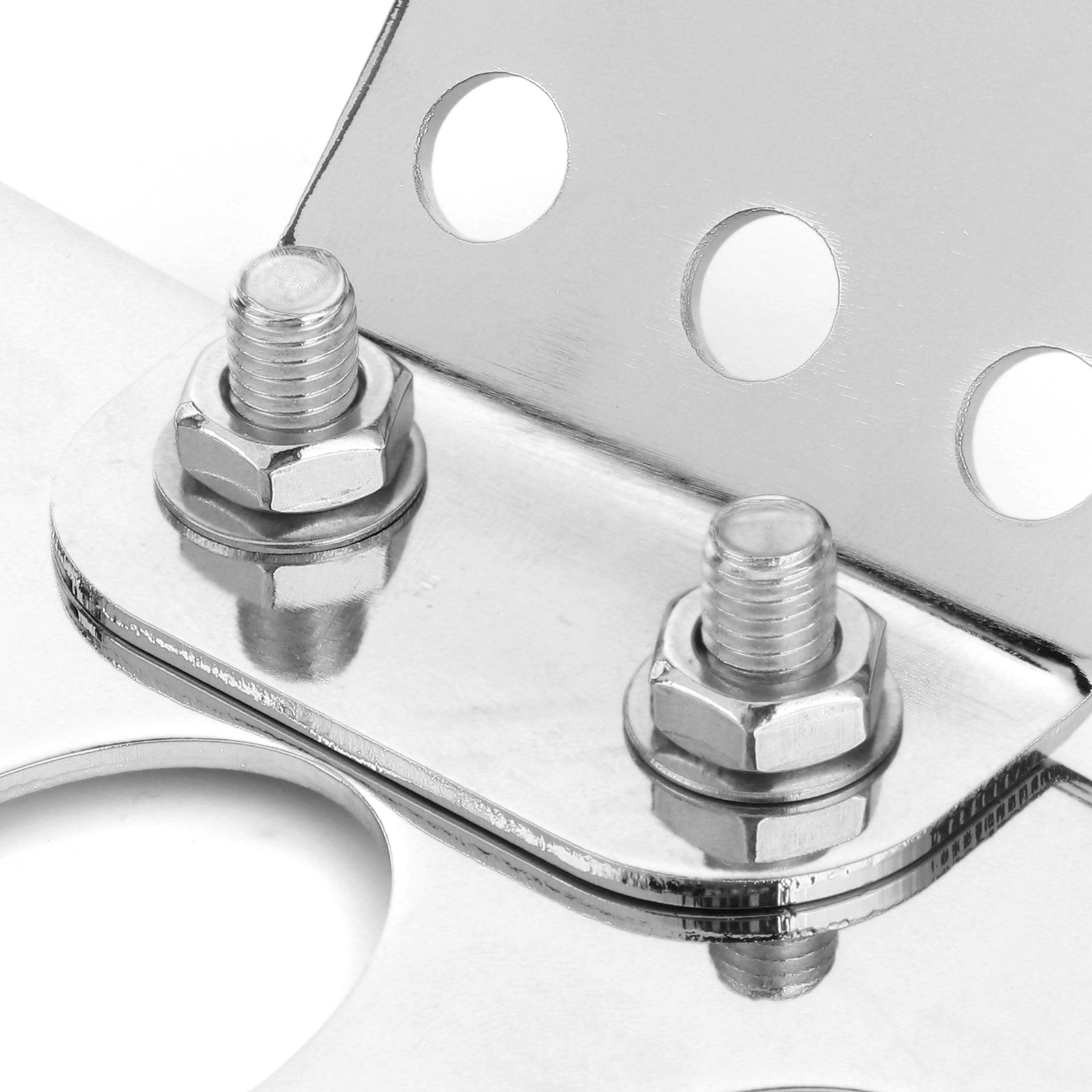 Silver Motorcycle License Mount Plate Holder Bracket Side Mounted Tail Light Alu