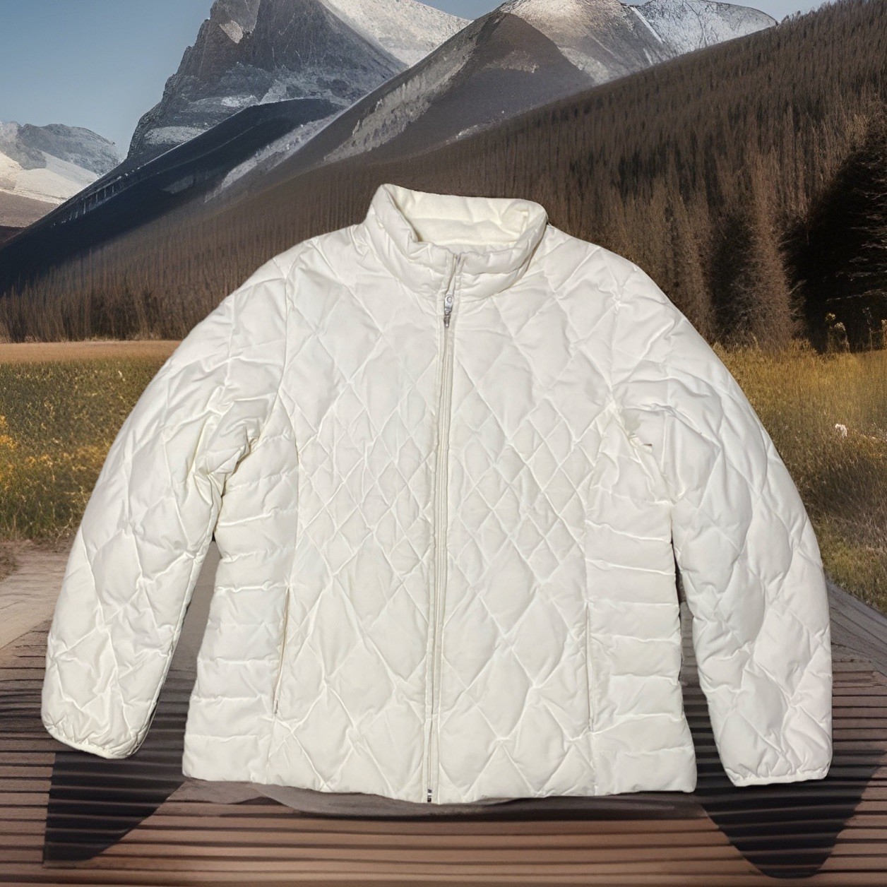 Pendleton White Women’s Down Puffer Jacket Size: … - image 1