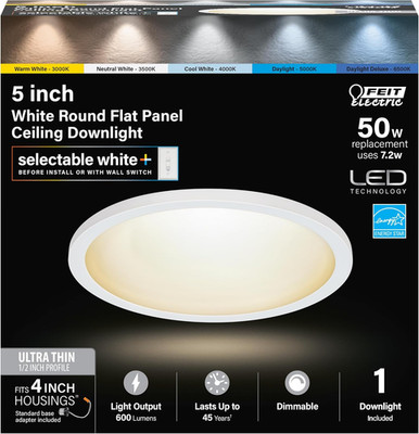 Dimmable LED Ceiling Downlight with 5CCT Color Selection & TP24 Adapter