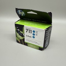HP 711 Cyan Ink Cartridge CZ134A for DesignJet 3 Pack Exp 04/2028