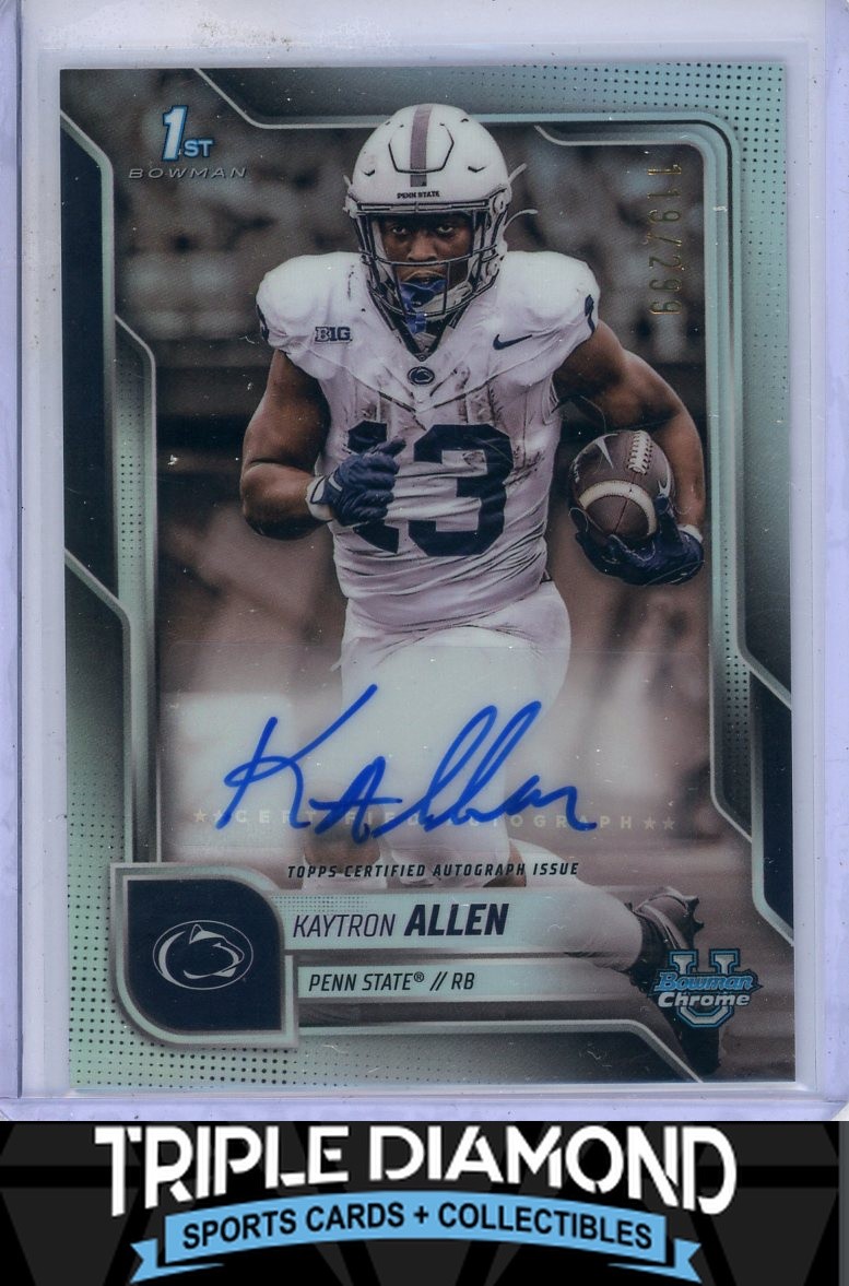 2025 Bowman University Chrome 1st Kaytron Allen Auto Refractor #119/299 R350