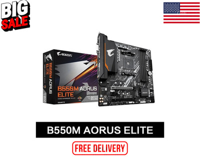 B550M AORUS ELITE mATX AM4 Motherboard for Ryzen 5000/4000/3000 DDR4 M.2