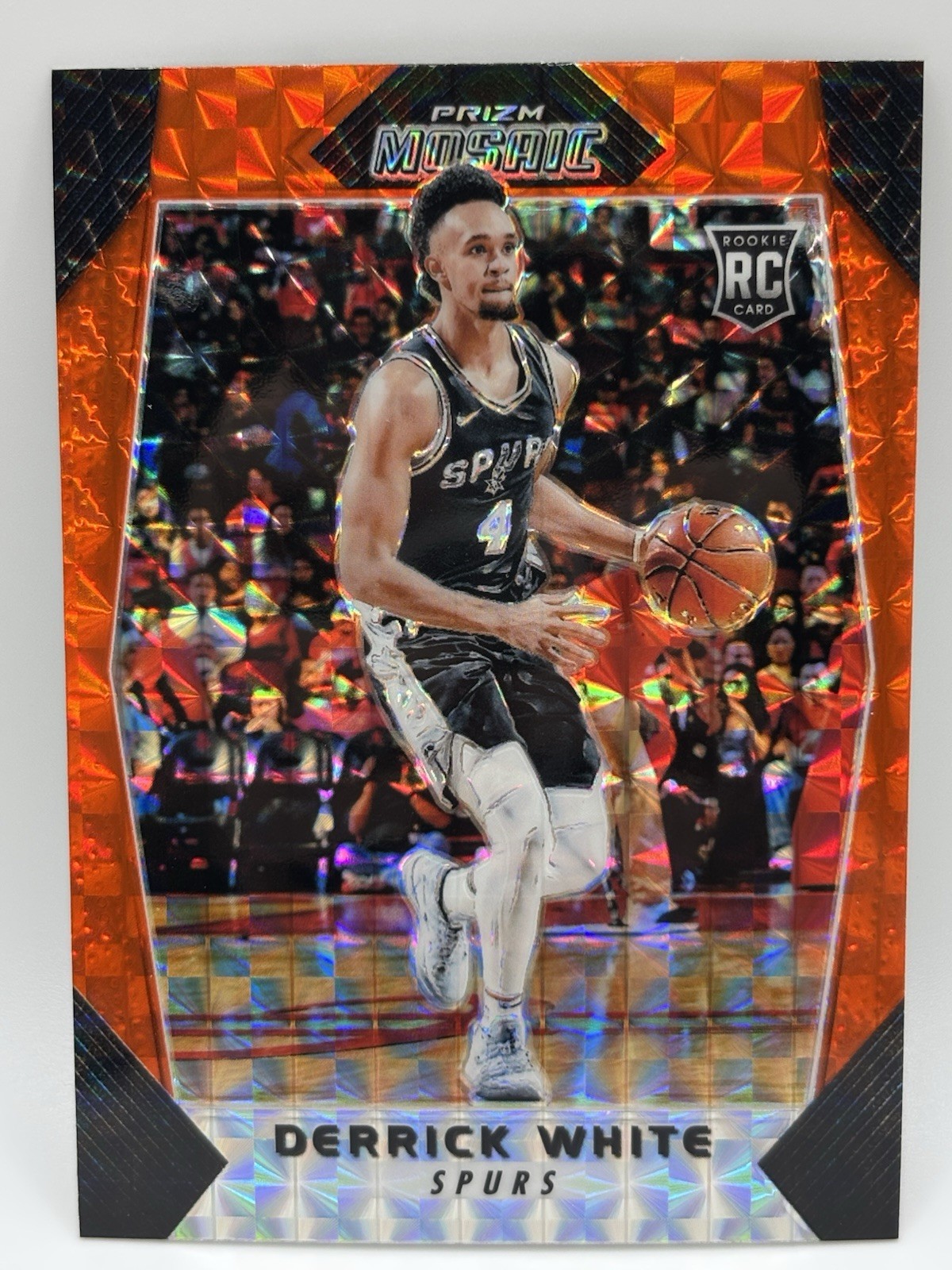 2017-18 Panini Prizm Mosaic Orange Rookie Derrick White #55 