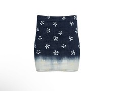 Marni Rare Blogger BluBlack Floral Ombre Mini Denim Jean Skirt 40 4 6 Bleached