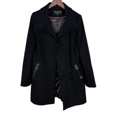 Forecaster of Boston Black Wool Blend Lined Pea Coat Women's 10