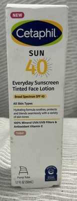 CETAPHIL SPF Sun 40 Sunscreen Tinted Lotion with Zinc Oxide, 1.7 fl oz 8/27