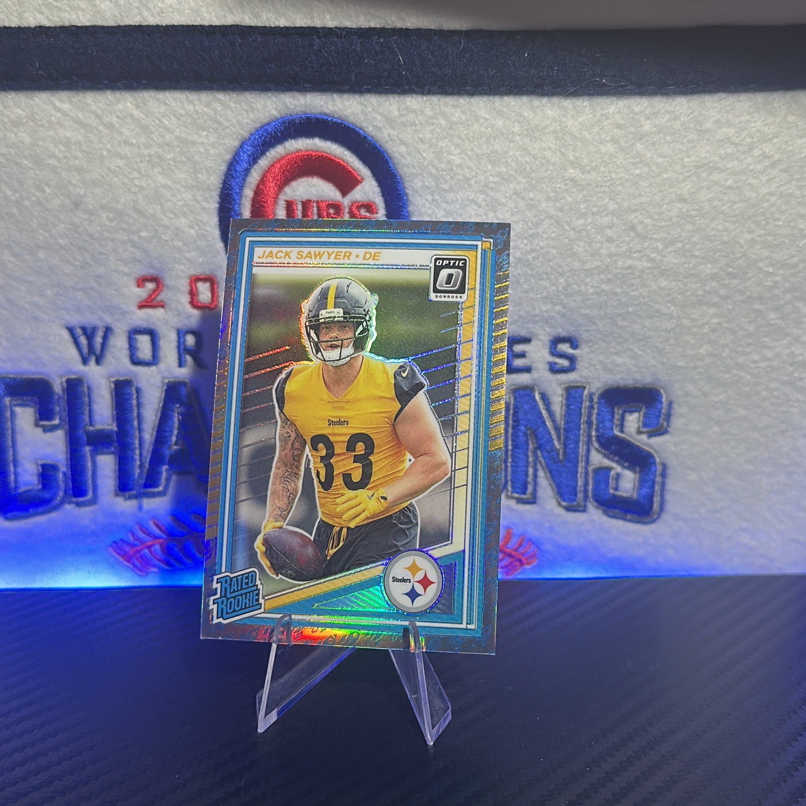 2025 Optic #220 Jack Sawyer Rated Rookie Rocket Emoji  Holo SSP Steelers