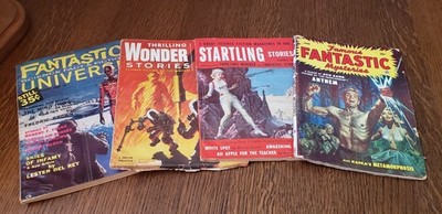 Fantastic Mysteries, Thrilling Wonder stories, Startling stories, Fantastic Uni