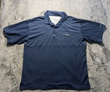 Columbia PFG Short Sleeve Polo Shirt Men's Size Large Blue