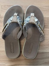 Womens Sperry Topsider Flip Flop-Leopard Sequins Size 7