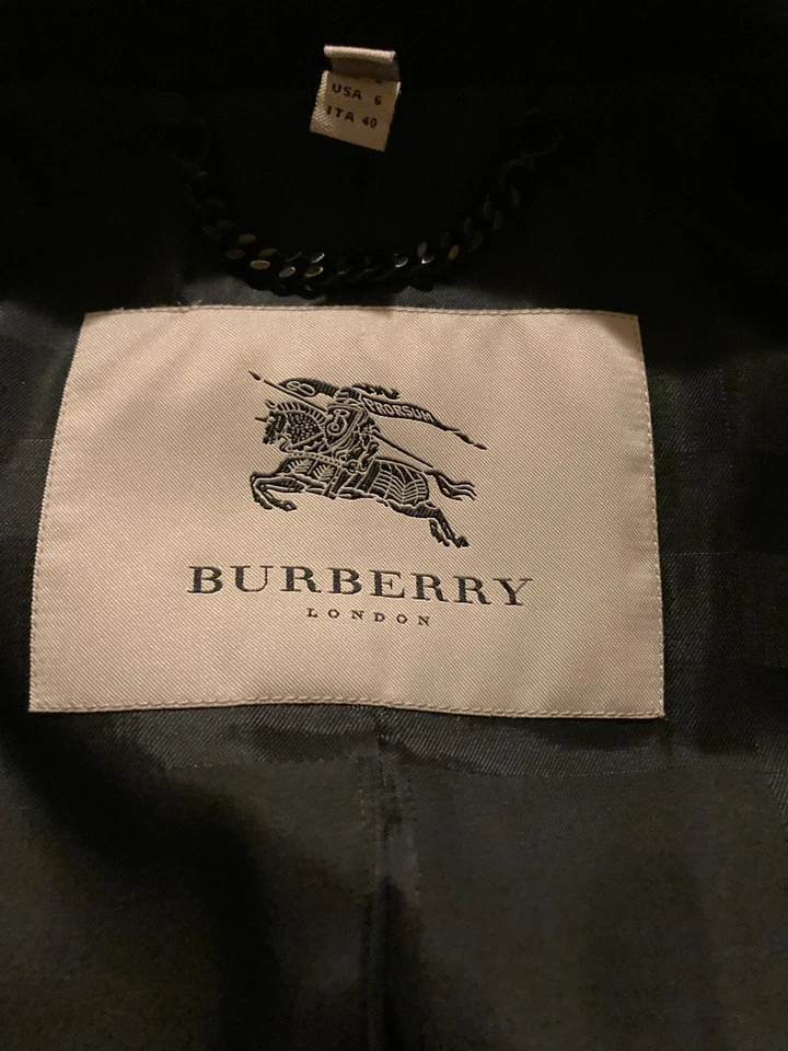 Abrigo Burberry London Lana Cachemira Cinturón Negro Hecho en Turquía Mujer EE. UU. 6/Reino Unido 8 Foto 3 de 4