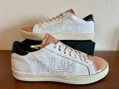 P448 Women's Gold and White Trainers Size us 8/ eu 39