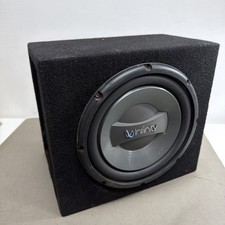 Infinity 10” Subwoofer And Enclosure Box Rockford Fosgate P2002 Amplifier Tested