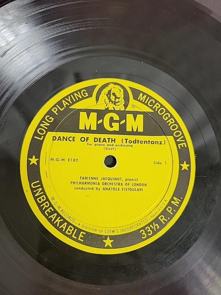 Satanic Record Liszt Dance Of Death Jacquinot Philharmonia London Fistoulari 10" Foto 4 de 4