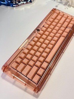 Moeetech Glitter 65 He Prosilk Magnetic Switch Pink Orange Gaming Keyboard