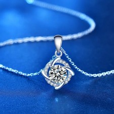 Moissanite Windmill 925 Sterling Silver Necklace Women Necklace Fashion Jewelry