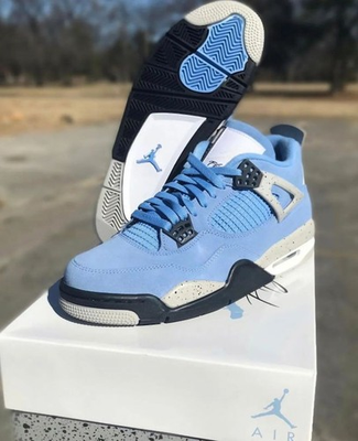 #ad #ad Jordan Air Jordan 4 Retro quot;University Bluequot; Men#x27;s Mid Top Basketball Shoes $83.50