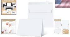 Blank Cards and Envelopes 4x6, 25 Pack White Invitation Cardstock with Envelopes
