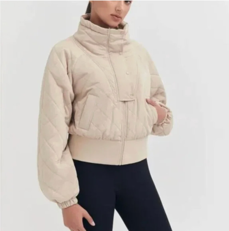 Cuyana Balloon Sleeve Light Puffer in Sand $225 Discontinued Rare Size Medium