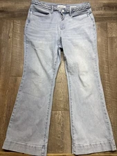 Judy Blue Women’s 18W Wide Leg Light Wash Braided Stretch JB88332