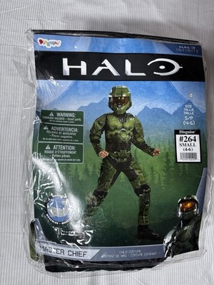 HALO Infinite Master Chief Muscle Jumpsuit Halloween Costume Boys Small 4-6 New