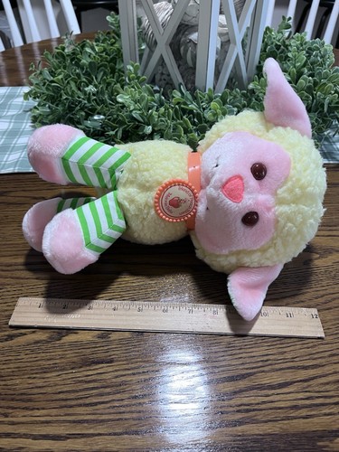 Strawberry Shortcake Large 12” MELONIE BELLE Lamb Plush + Collar 1984 Vintage - Picture 7 of 7