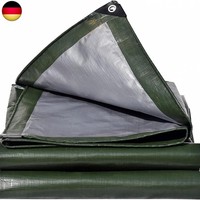 4X4M Abdeckplane Gewebeplane 180G/? GrüN/Silber Wasserdicht Lkw Plane Mit ÖSen S