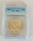 1924 P Mint Silver Peace Dollar MS61