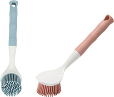 2Pcs Silicone Pot Brush,Kitchen Dish Brush,Long Handle Dish Brush,Sink Cleaning