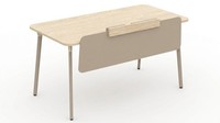 Moderner Schreibtisch Mit Sichtschutz Und GroßEr ArbeitsfläChe