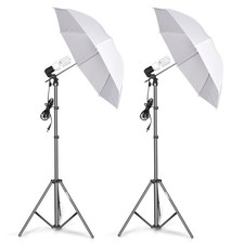 Photography Umbrella Lighting Kit, 400W 5500K Photo Portrait Continuous Refle...