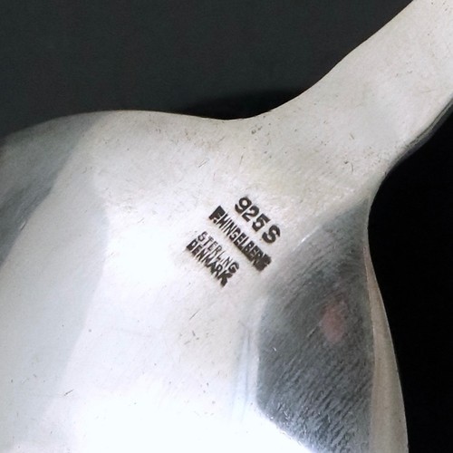 Svend Weihrauch - F. Hingelberg. Art deco Sterling Silver Serving Spoon. 22,9cm. - Picture 3 of 3