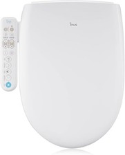 WHITE - INUS N22 ELECTRIC HEATED BIDET TOILET SEAT ELONGATED, WARM WATER, SMART