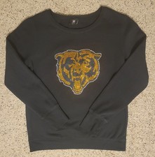 Chicago Bears Rhinestone Bling Crew Sweatshirt Womens Large NFL NWOT