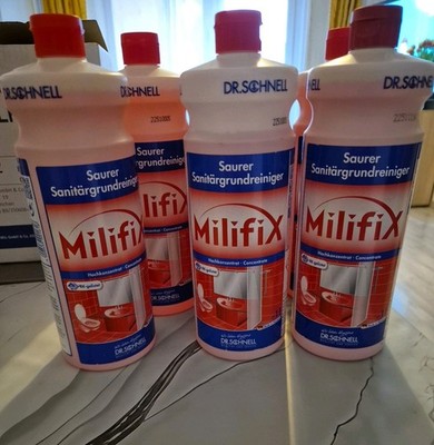 6x Dr. Schnell Milifix 1L Saurer Grundreiniger Industrie & Bauschlussreinigung 