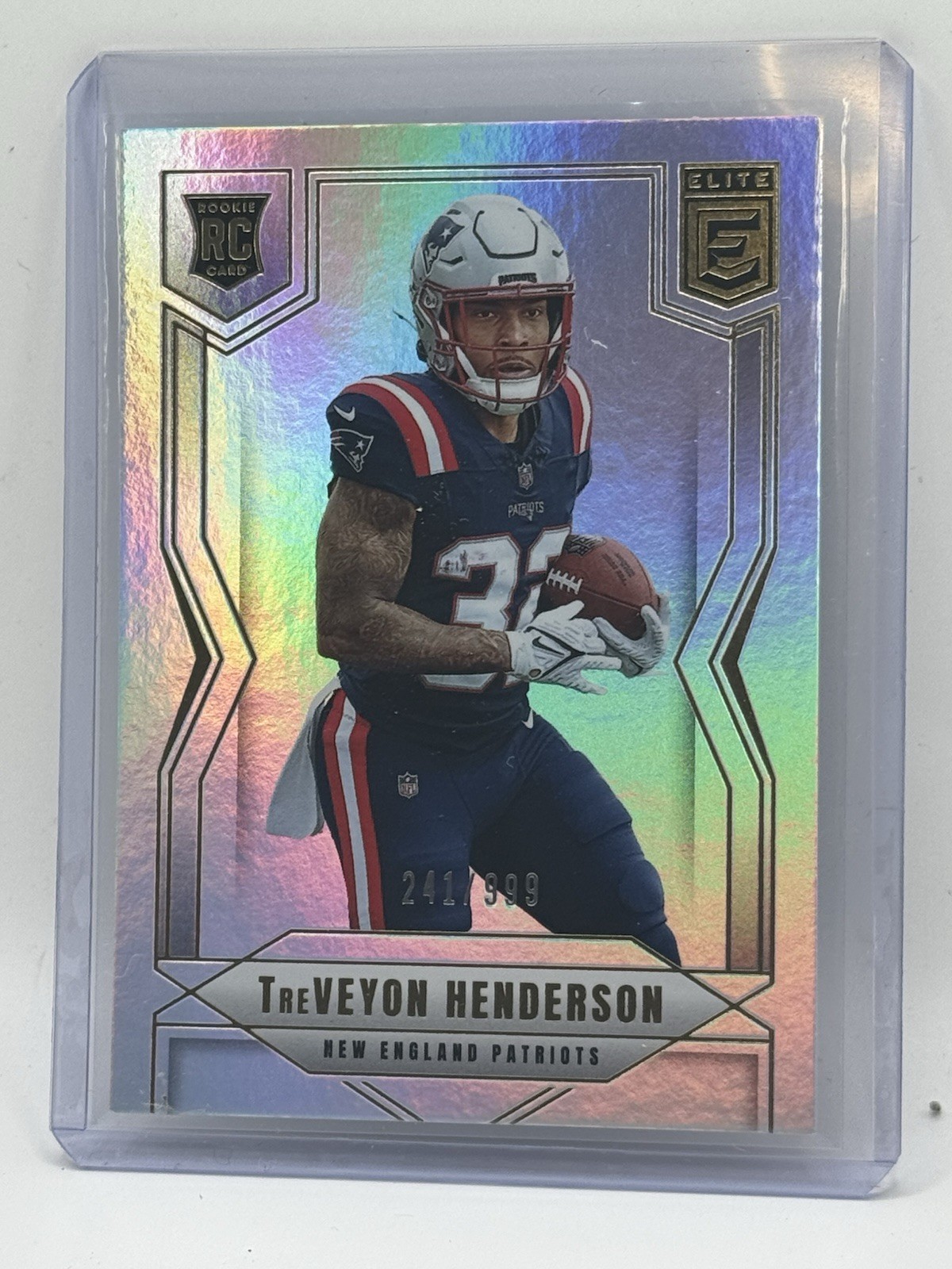 TreVeyon Henderson 2025 Panini Donruss Elite #152 Silver Holo RC Patriots #/999