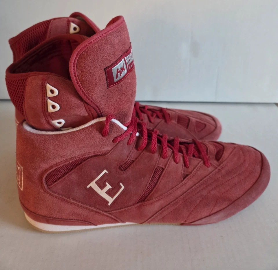 Zapatos de boxeo Everlast HX de caña alta talla 14M rojos de gamuza para hombre Foto 2 de 4